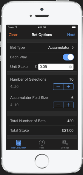 free bet calculator app